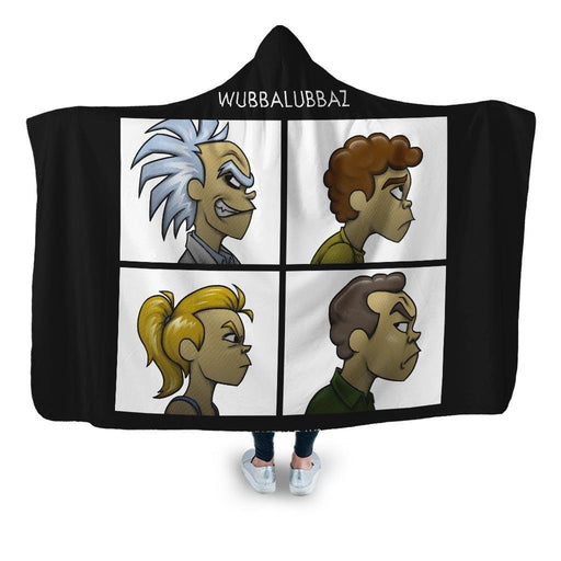 Rick And Morty Gorillaz Hooded Blanket - Adult / Premium Sherpa