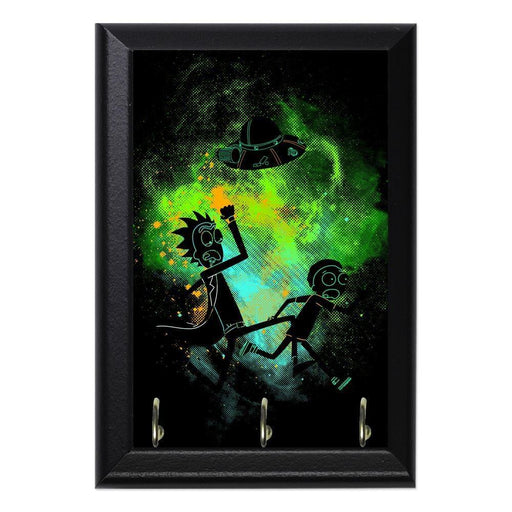 Rick Morty Art Decorative Wall Plaque Key Holder Hanger - 8 x 6 / Yes