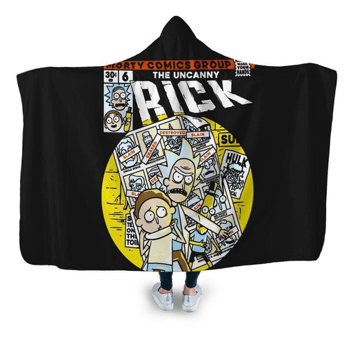 Rick Morty Days Hooded Blanket - Adult / Premium Sherpa