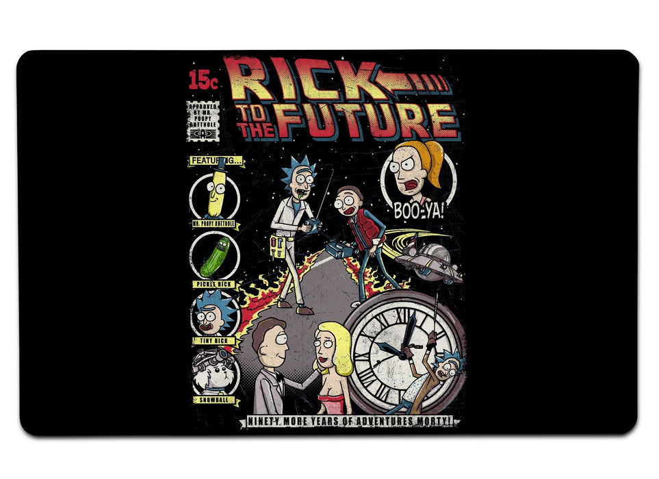Rick To The Future Large Mouse Pad