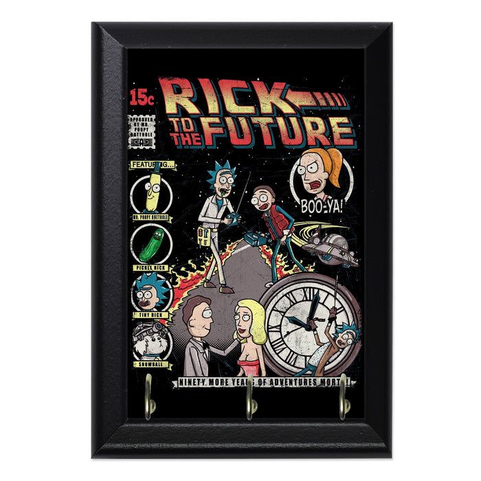Rick To The Future Wall Plaque Key Holder - 8 x 6 / Yes