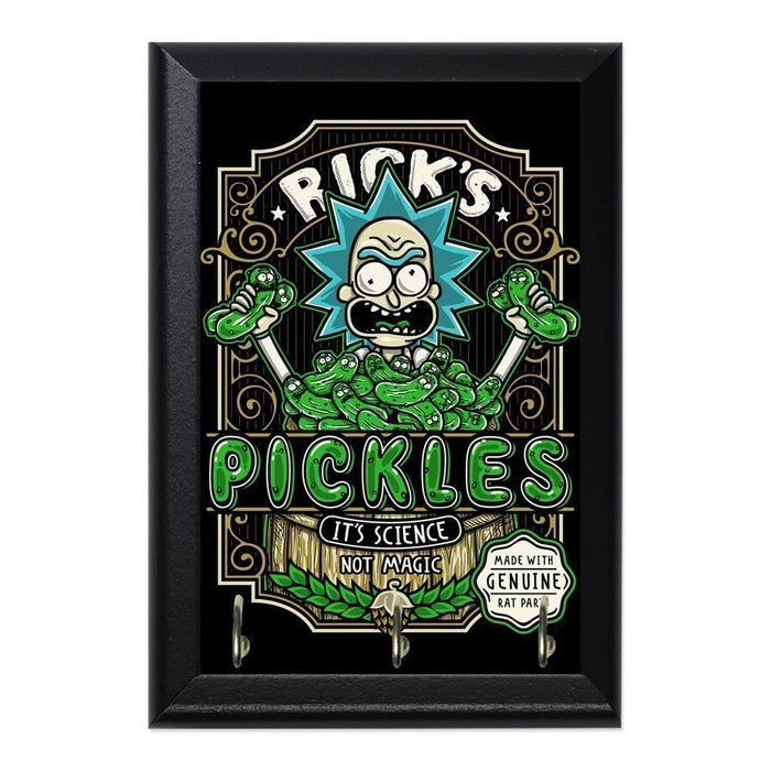 Ricks Pickles Decorative Wall Plaque Key Holder Hanger - 8 x 6 / Yes