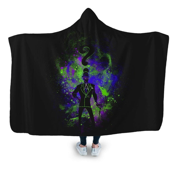 Riddler Art Hooded Blanket - Adult / Premium Sherpa