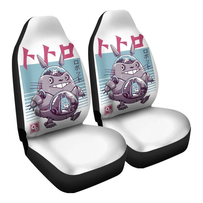 Robot Neighbor White Car Seat Covers - One size