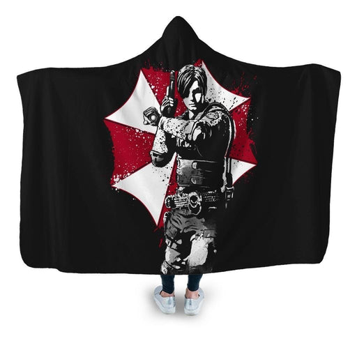 Rpd Police Officer Hooded Blanket - Adult / Premium Sherpa