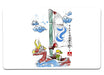 Sailor With The Wind Watercolor Large Mouse Pad