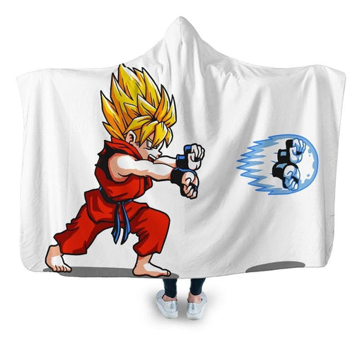 Saiyan Fighter’ Hooded Blanket - Adult / Premium Sherpa