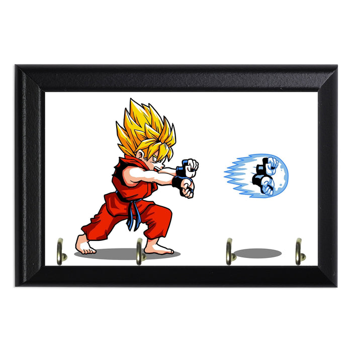 Saiyan Fighter Wall Plaque Key Holder - 8 x 6 / Yes