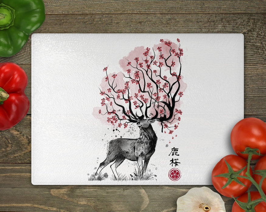 Sakura Deer Cutting Board