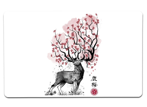 Sakura Deer Large Mouse Pad