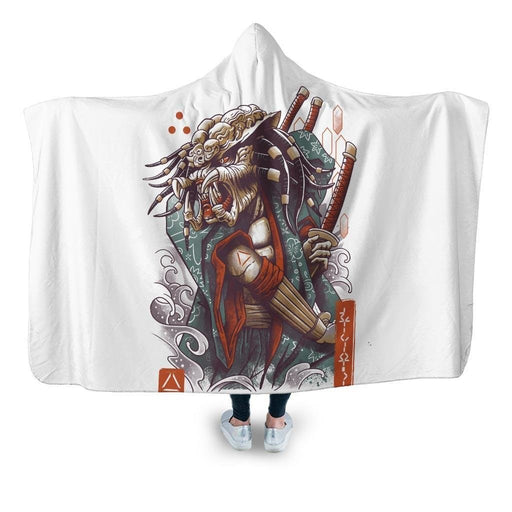 Samurai Predator Hooded Blanket - Adult / Premium Sherpa