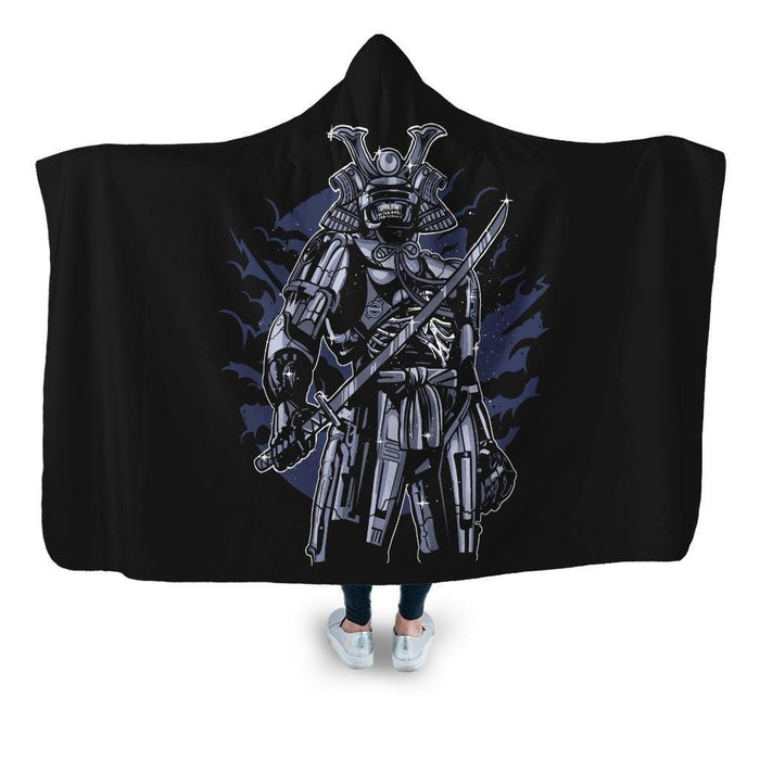 Samurai Robot Skull Hooded Blanket - Adult / Premium Sherpa