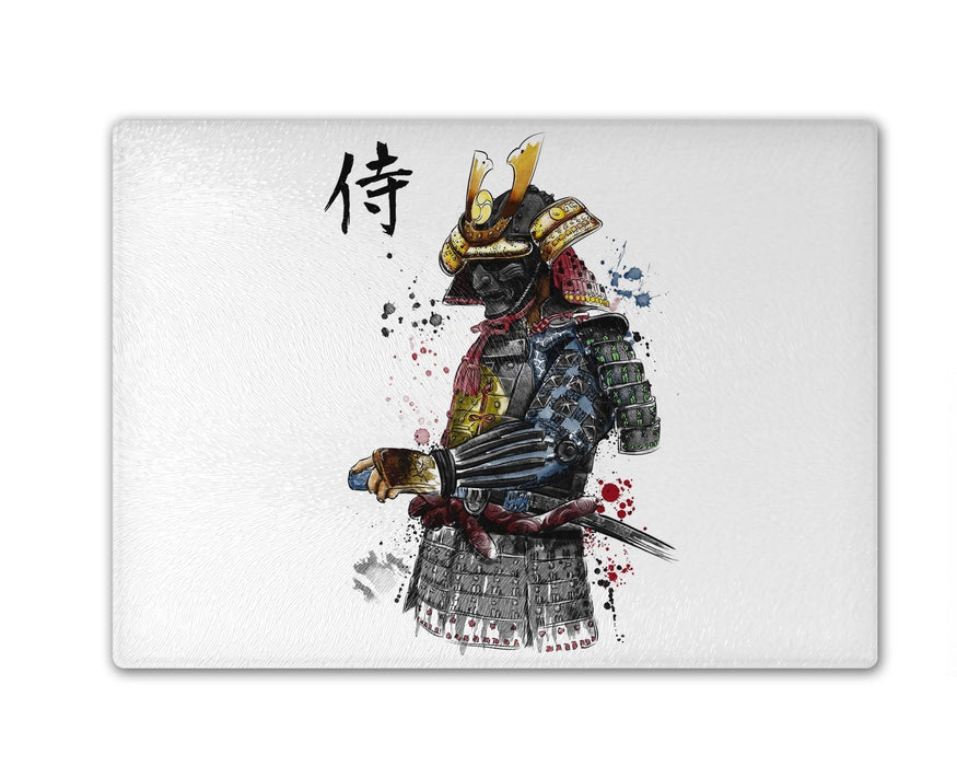 Samurai Watercolor Cutting Board