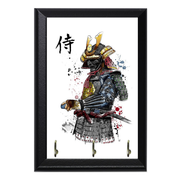 Samurai Watercolor Key Hanging Plaque - 8 x 6 / Yes