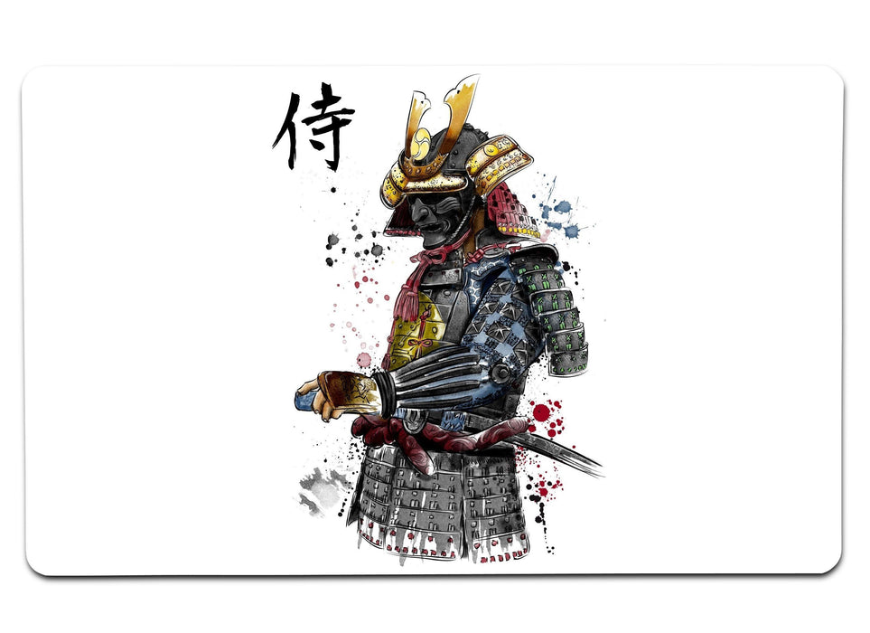 Samurai Watercolor Large Mouse Pad