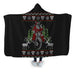 Santa Bike Xmas Hooded Blanket - Adult / Premium Sherpa