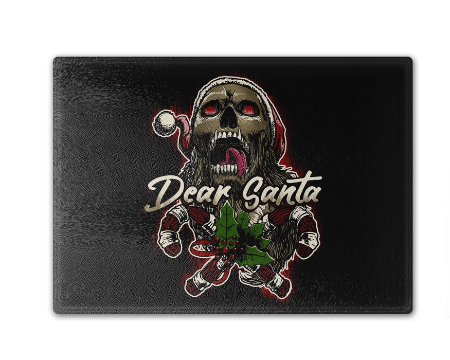 Santa Skull Cutting Board