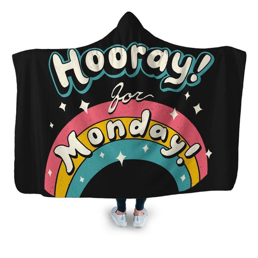 Sarcastic Mondays Hooded Blanket - Adult / Premium Sherpa