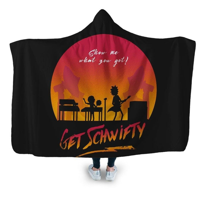 Schwifty Hooded Blanket - Adult / Premium Sherpa