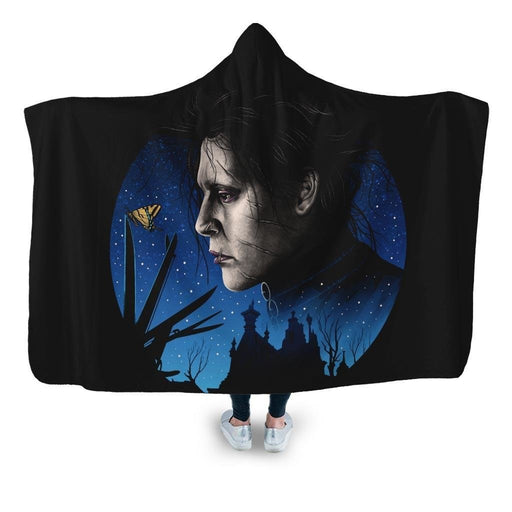 Scissored Gentleman Hooded Blanket - Adult / Premium Sherpa