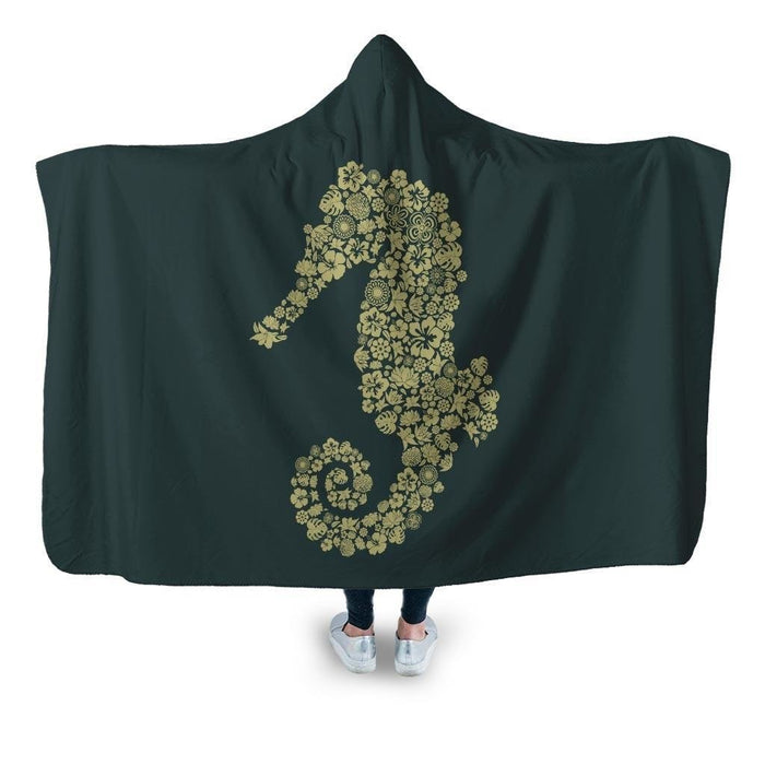 Sea Horse Hooded Blanket - Adult / Premium Sherpa