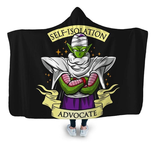 Self Isolation Advocate_ Br Hooded Blanket - Adult / Premium Sherpa