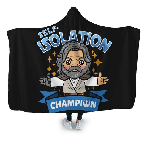 Self Isolation Champ Hooded Blanket - Adult / Premium Sherpa