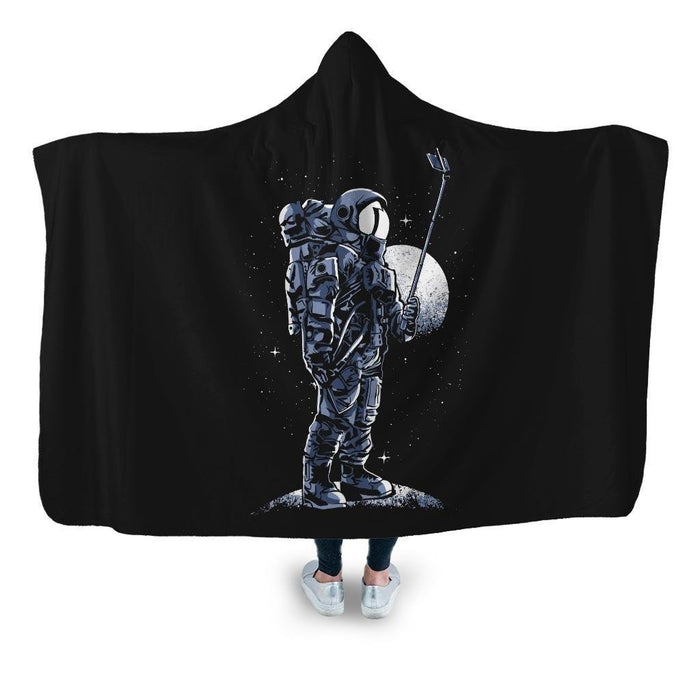 Selfie Astronaut Hooded Blanket - Adult / Premium Sherpa