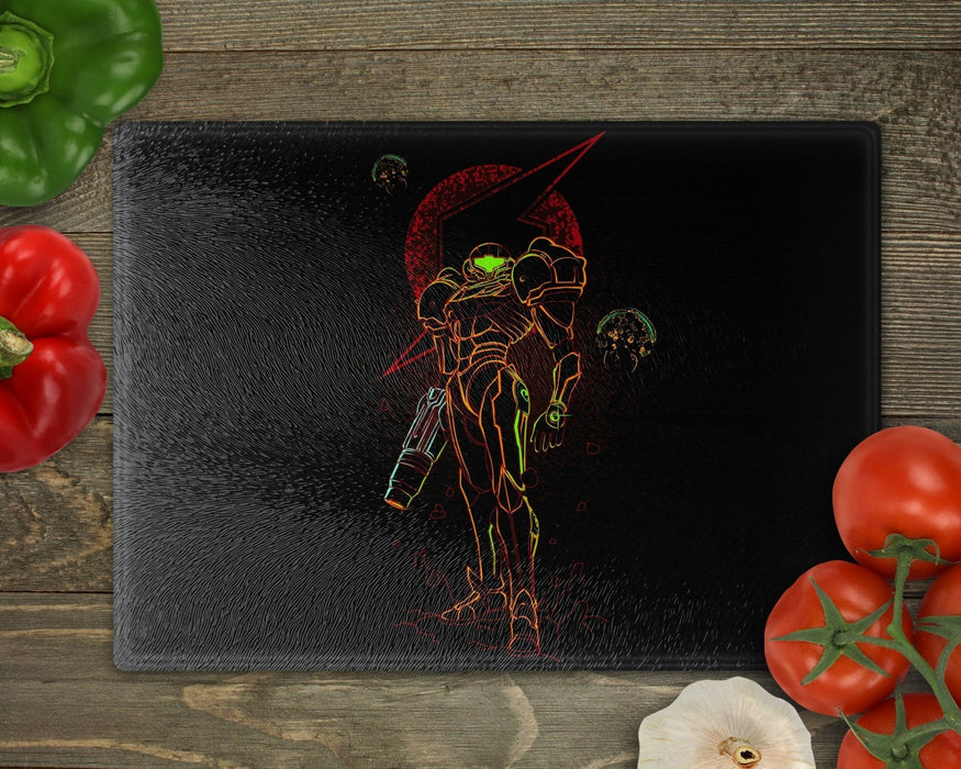 Shadow Of Bounty Hunter Cutting Board