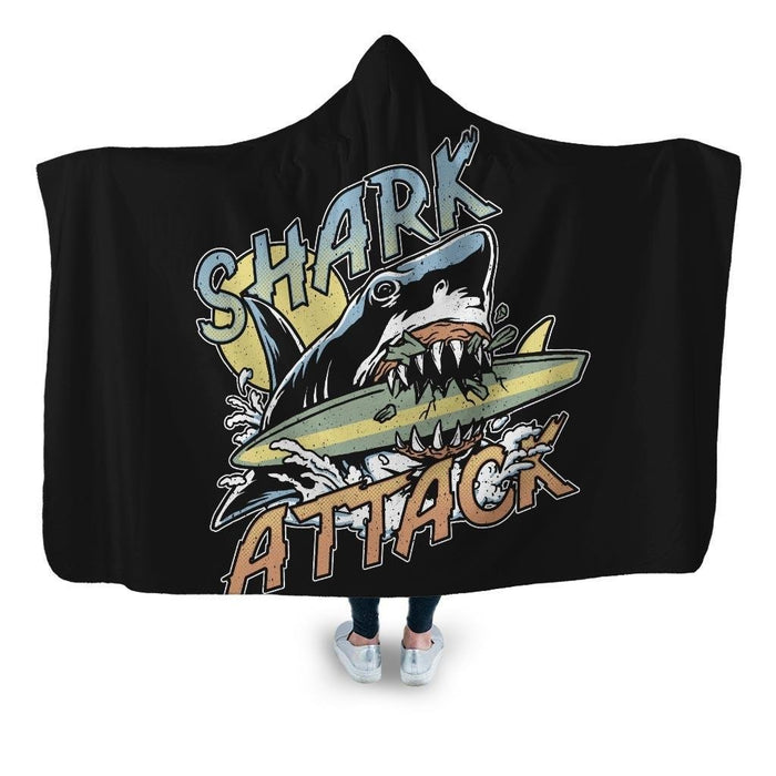Shark Attack Hooded Blanket - Adult / Premium Sherpa