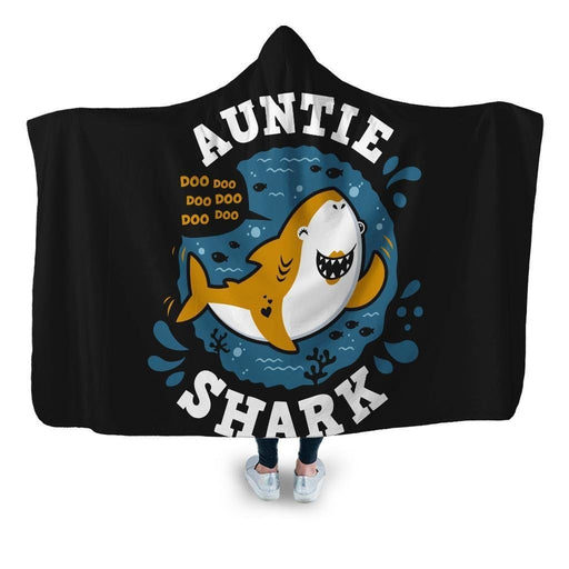 Shark Family Auntie Hooded Blanket - Adult / Premium Sherpa
