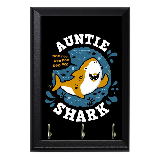 Shark Family Auntie Key Hanging Wall Plaque - 8 x 6 / Yes
