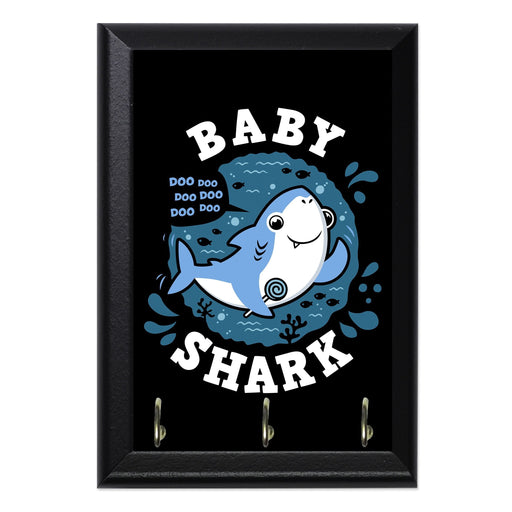 Shark Family Baby Boy Key Hanging Wall Plaque - 8 x 6 / Yes