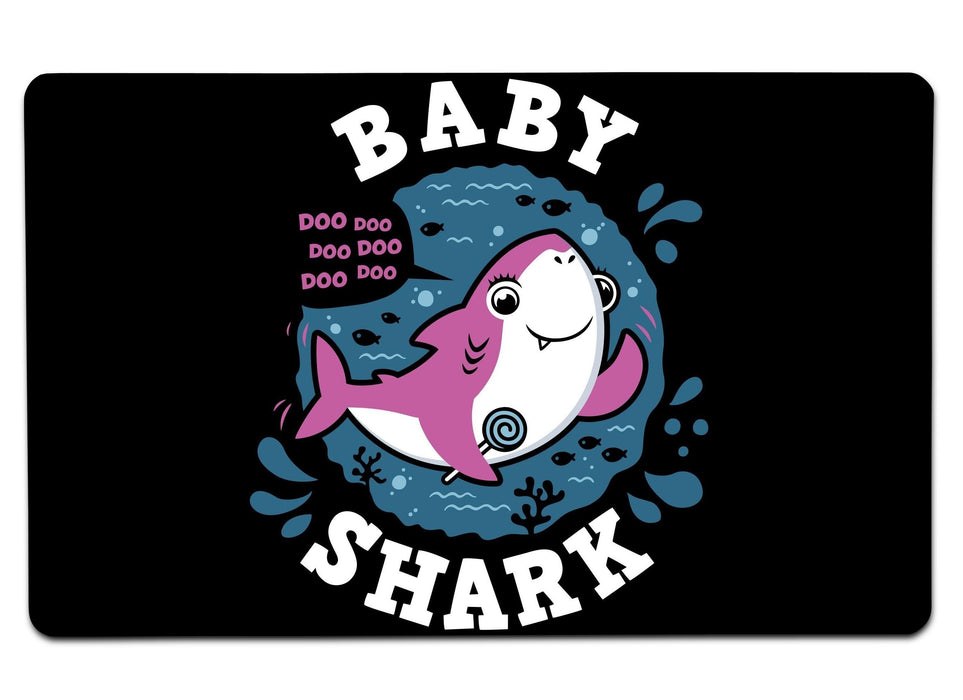 Shark Family Baby Girl Large Mouse Pad