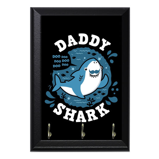 Shark Family Daddy Key Hanging Wall Plaque - 8 x 6 / Yes