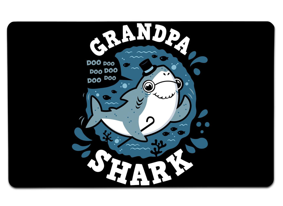 Shark Family Grandpa Large Mouse Pad