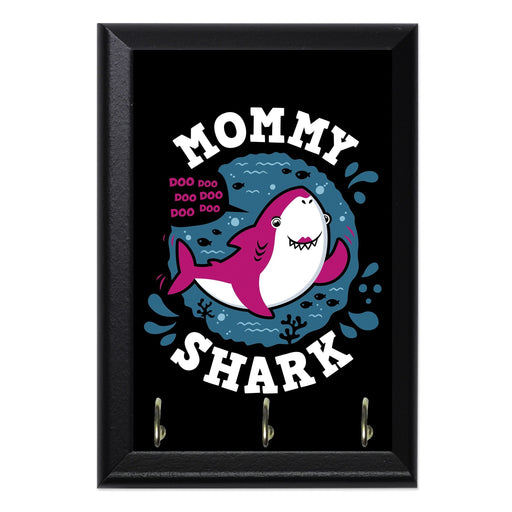 Shark Family Mommy Key Hanging Wall Plaque - 8 x 6 / Yes