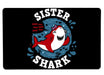 Shark Family Sister Large Mouse Pad