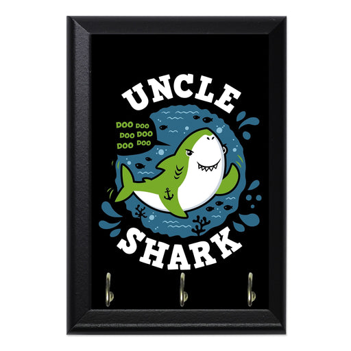 Shark Family Uncle Key Hanging Wall Plaque - 8 x 6 / Yes