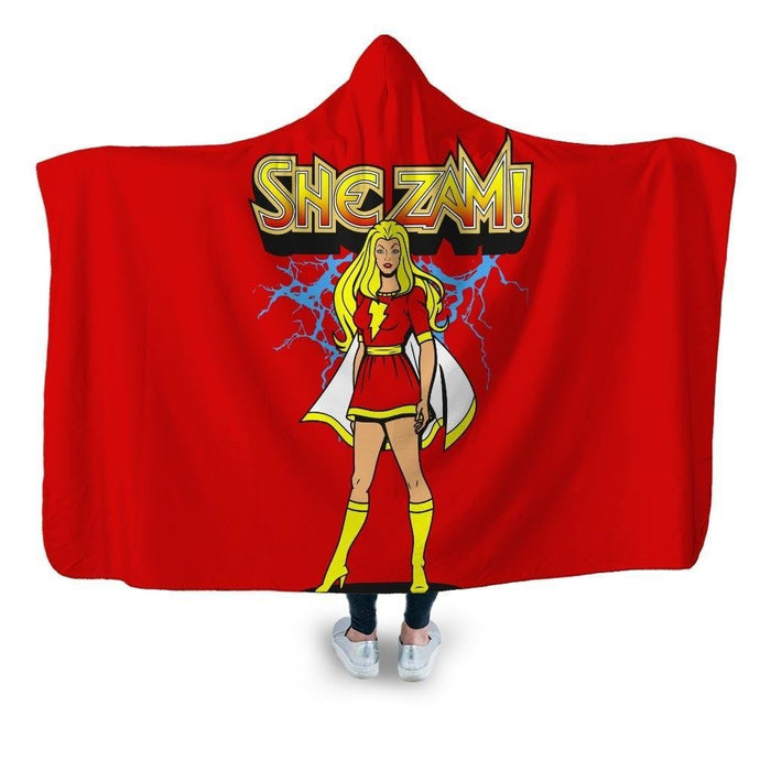 Shezam Hooded Blanket - Adult / Premium Sherpa