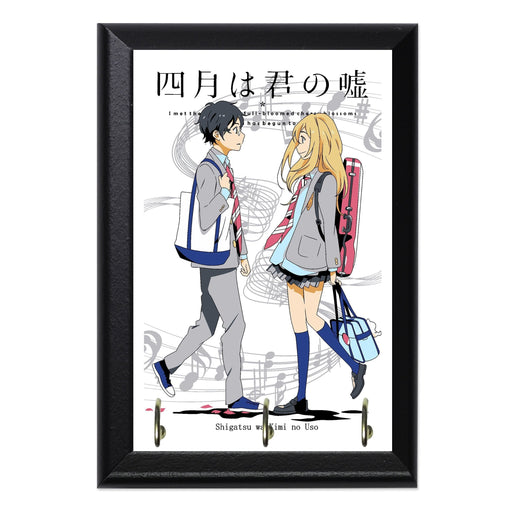 Shigatsu Wa Kimi No Uso Key Hanging Plaque - 8 x 6 / Yes