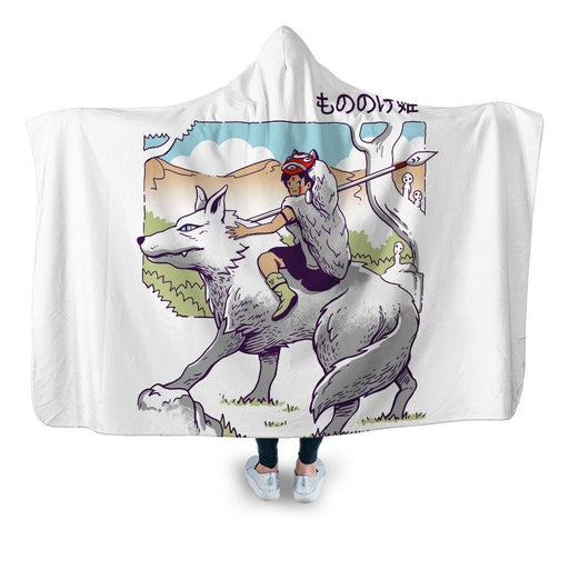 Shonen Wolf Princess Hooded Blanket - Adult / Premium Sherpa