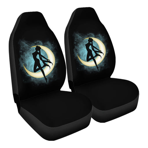 Silhouette under the moon Car Seat Covers - One size