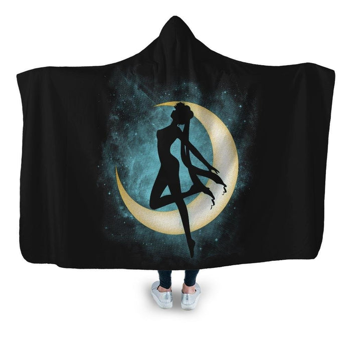 Silhouette Under The Moon Hooded Blanket - Adult / Premium Sherpa