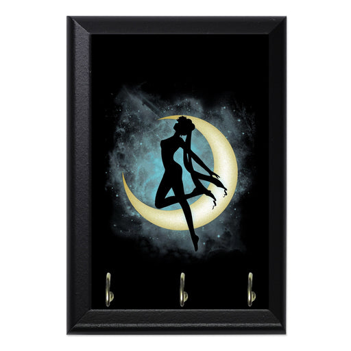 Silhouette under the moon Key Hanging Plaque - 8 x 6 / Yes