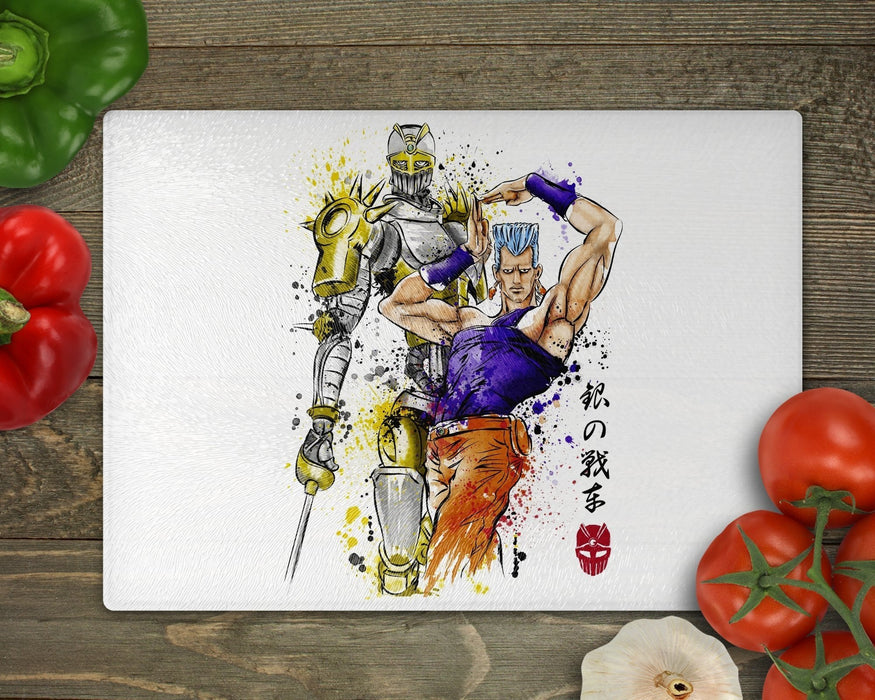 Silver Chariot Watercolor Cutting Board