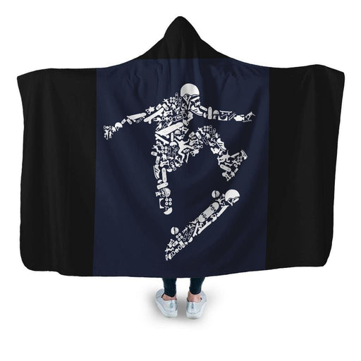 Skater Hooded Blanket - Adult / Premium Sherpa