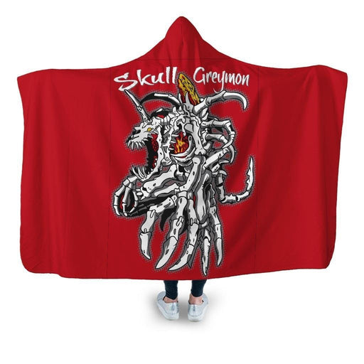 Skull Greymon Hooded Blanket - Adult / Premium Sherpa