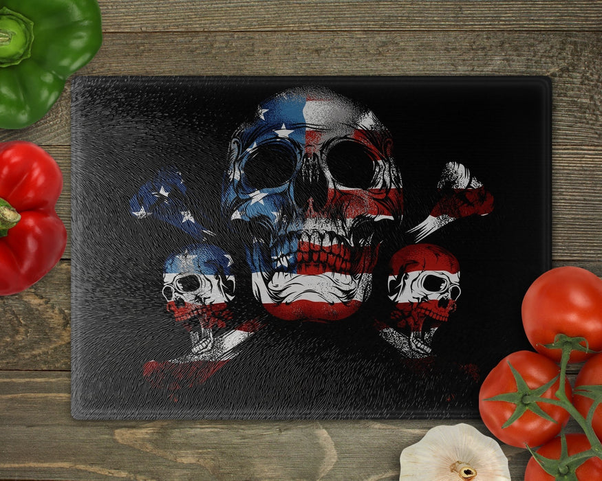 Skull In Flag Cutting Board