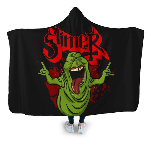 Slimy Ghos Hooded Blanket - Adult / Premium Sherpa
